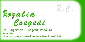 rozalia csegedi business card